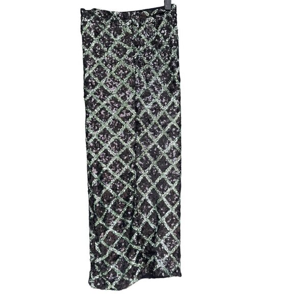 Lulus Women Sequin Maxi Skirt Size XS Fairy Mermaidcore Festival Slinky Stretch - Picture 2 of 11